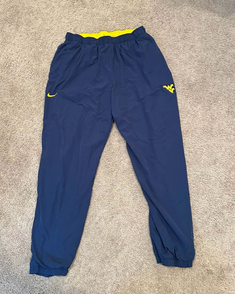 Mens XL Nike West Virginia Mountaineers On-Field Pants Blue Track Warm-Up